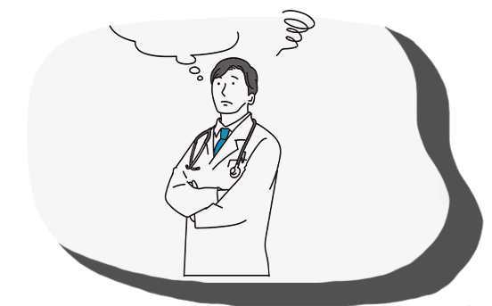 悩む医師のイラスト
