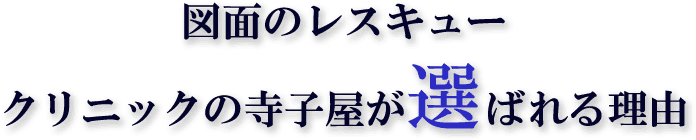図面のレスキュー クリニックの寺子屋が選ばれる理由